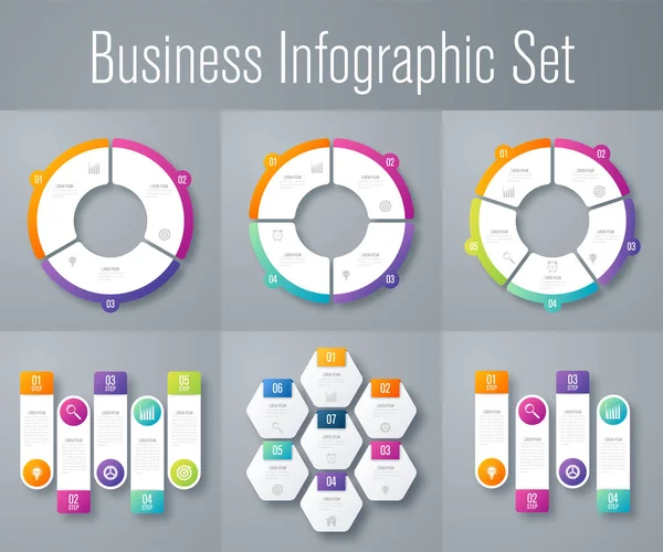 Set mit Infografiken — Stockvektor