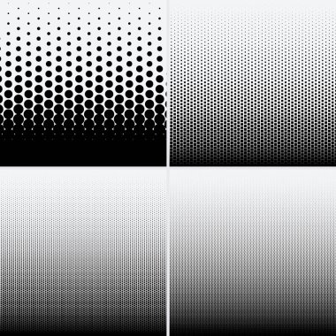 Beyaz arkaplanda yarım ton noktalar