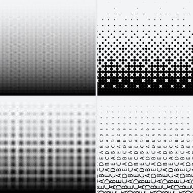 Beyaz arkaplanda yarım ton noktalar