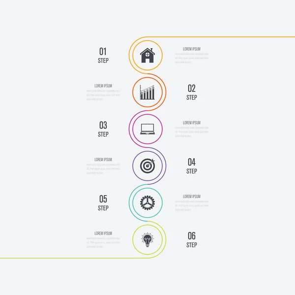 Векторні ілюстрації інфографіки 6 варіантів — стоковий вектор