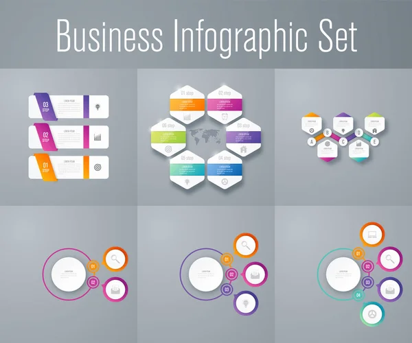 Set mit Infografiken — Stockvektor