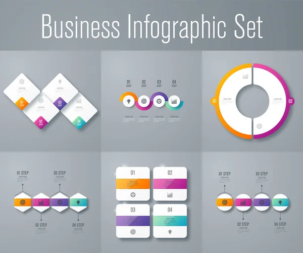 Set med infographics — Stock vektor