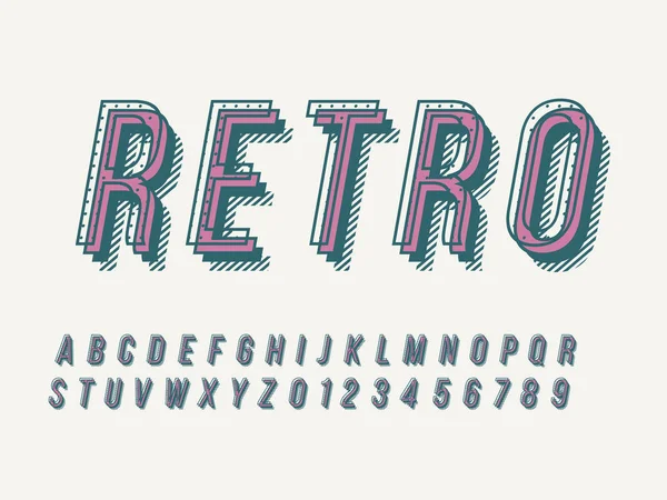 Snygg trendig logotyp Retro Bar. 3D färgglada teckensnitt — Stock vektor