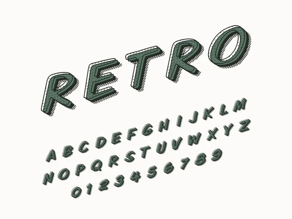 Elegante logotipo de moda Retro Bar. Fuente colorida 3D — Vector de stock