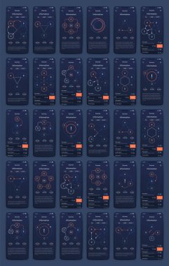 İş broşürleri için modern bilgi vektör unsurları. Web sitesinde, şirket broşürlerinde, reklamlarda ve pazarlamada kullanın. Pasta grafikleri, çizgi grafikleri, çubuk grafikleri ve zaman çizgileri.