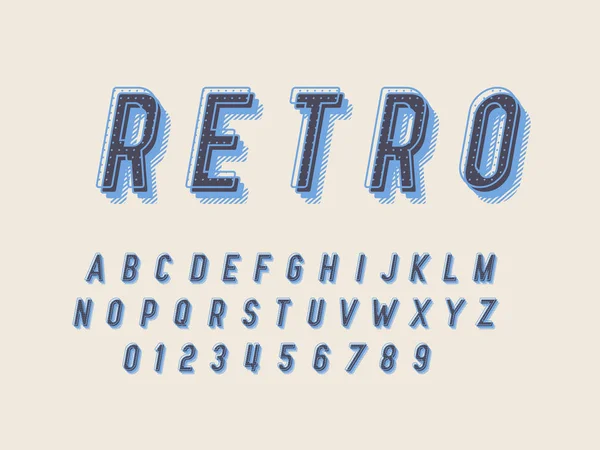 Snygg trendig logotyp Retro Bar. 3D färgglada teckensnitt — Stock vektor