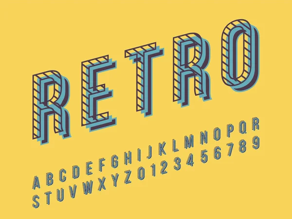 Logotipo elegante da moda Retro Bar. Fonte 3D colorida —  Vetores de Stock