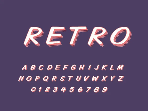 Stylische trendige Retro-Bar mit Logo. 3d bunte Schrift — Stockvektor