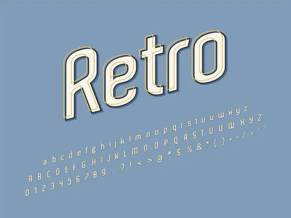 Stijlvolle trendy logotype Retro Bar. 3d kleurrijke lettertype — Stockvector