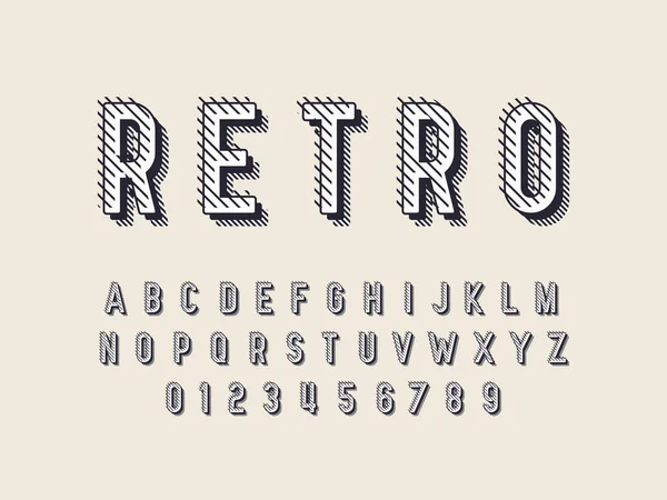 Logotype tendance élégant Retro Bar. Police colorée 3D — Image vectorielle