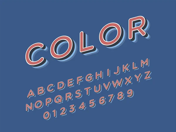Stylový módní logotyp Retro Bar. 3D barevné písmo — Stockový vektor