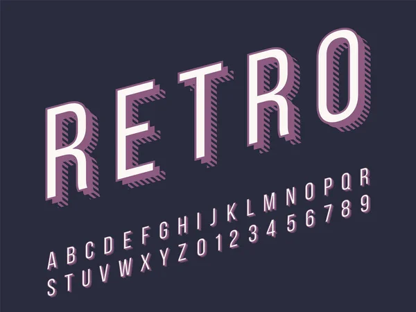 Logotype tendance élégant Retro Bar. Police colorée 3D — Image vectorielle