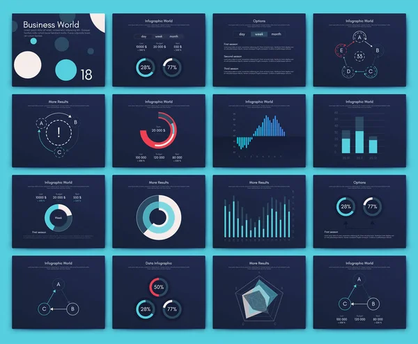 Grand ensemble d'éléments d'infographie. EPS10. Vecteur de stock — Image vectorielle