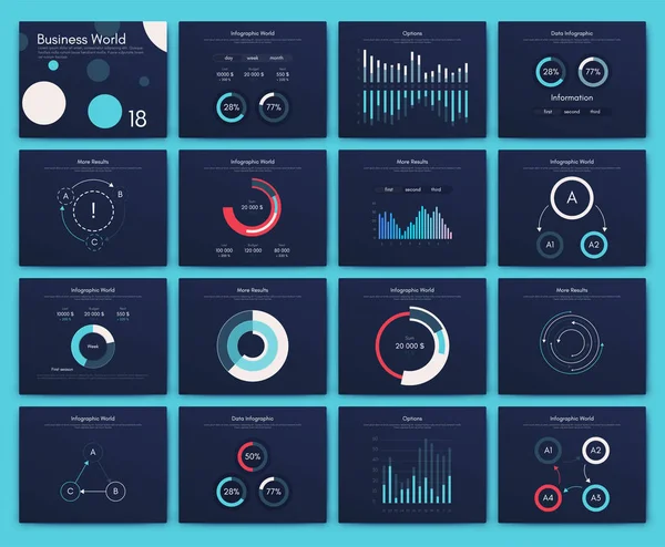 Una grande serie di elementi infografici. EPS10. Vettore di stock — Vettoriale Stock