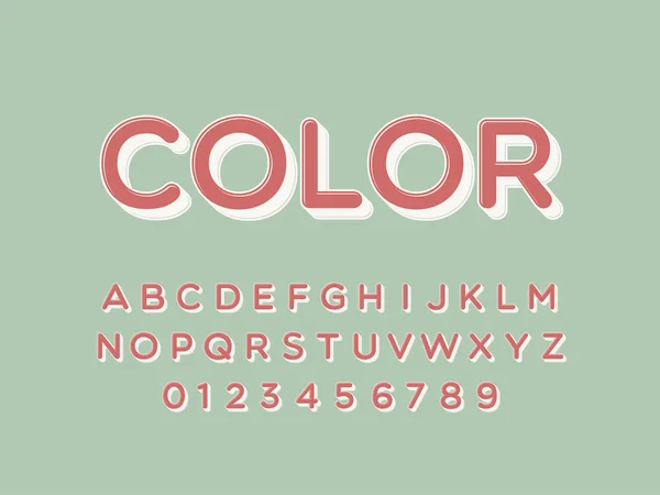 Moda logosu Retro Bar. 3d Renkli Yazıtipi — Stok Vektör