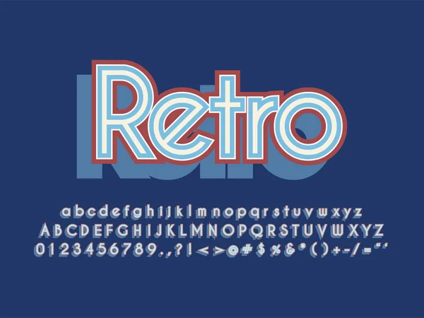 Stylový módní logotyp Retro Bar. 3D barevné písmo — Stockový vektor