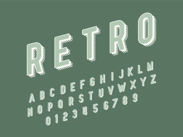 Стильний модний логотип Ретро Бар. 3D барвистий шрифт — стоковий вектор