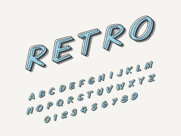 Stylowy modny logotyp Retro Bar. 3d kolorowe czcionki — Wektor stockowy