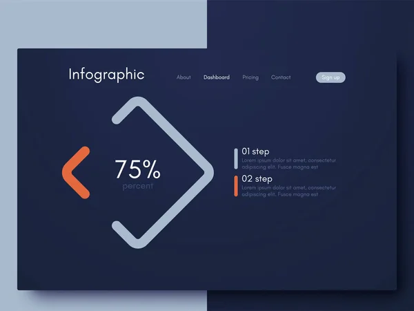 Vektorová grafika. Šablona pro vytváření mobilních aplikací, rozvržení workflow, diagram, banner, web design, business infographic reports — Stockový vektor