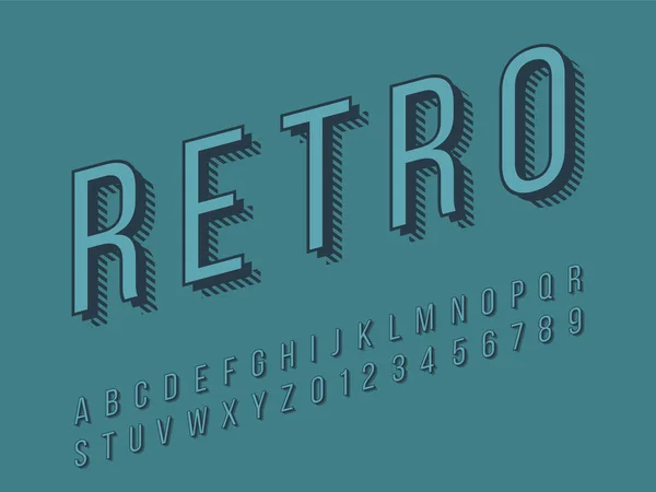Logotipo elegante da moda Retro Bar. Fonte 3D colorida — Vetor de Stock
