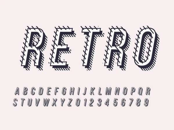 Logotipo elegante da moda Retro Bar. Fonte 3D colorida — Vetor de Stock