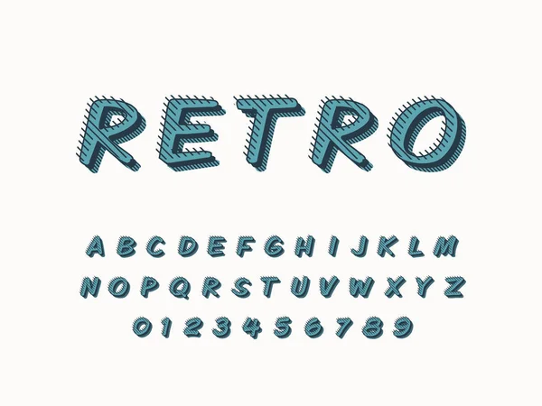 Stylish trendy logotype Retro Bar. 3D colorful Font — Stock Vector