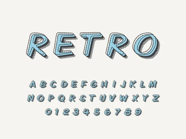 Stylish trendy logotype Retro Bar. 3D colorful Font — Stock Vector
