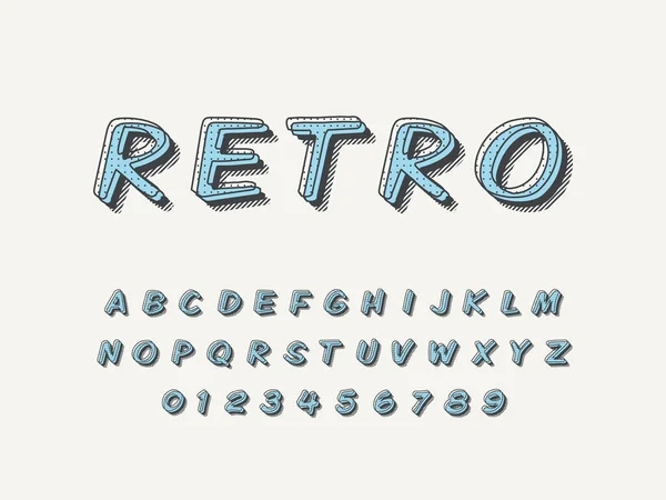 Snygg trendig logotyp Retro Bar. 3D färgglada teckensnitt — Stock vektor