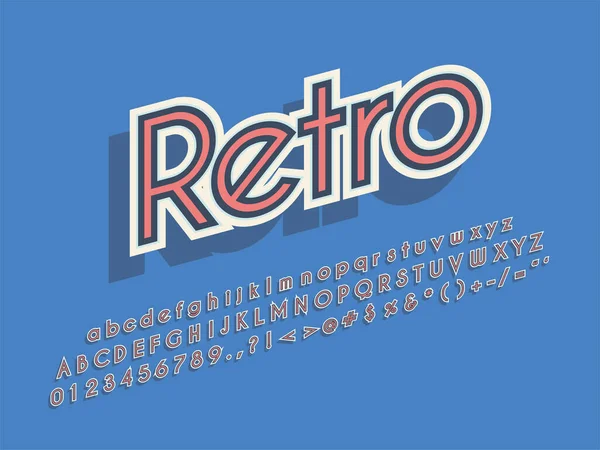 Logotipo Elegante Moda Retro Bar Fonte Colorida Estilo Vintage Alfabeto — Vetor de Stock