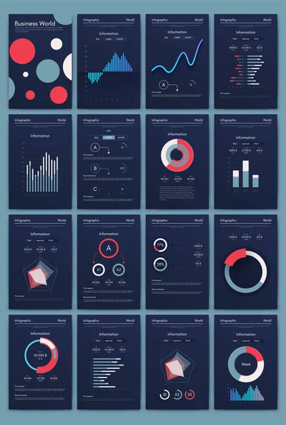 Elementos Vetoriais Infográficos Modernos Para Brochuras Negócios Uso Site Brochura — Vetor de Stock