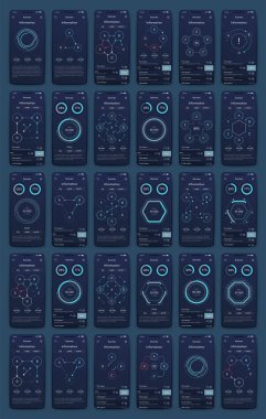 İş broşürleri için modern bilgi vektör unsurları. Web sitesinde, şirket broşürlerinde, reklamlarda ve pazarlamada kullanın. Pasta grafikleri, çizgi grafikleri, çubuk grafikleri ve zaman çizgileri.