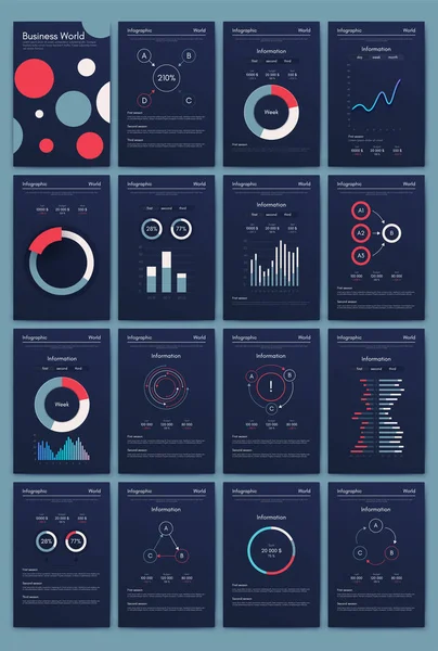 Elementos Vetoriais Infográficos Modernos Para Brochuras Negócios Uso Site Brochura — Vetor de Stock