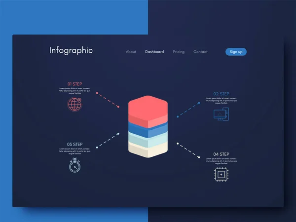 Vektorgrafik Mall För Att Skapa Mobila Applikationer Arbetsflöde Layout Diagram — Stock vektor