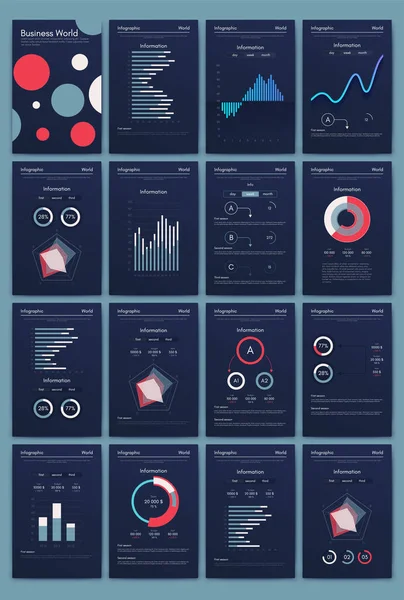 Современные Инфографические Векторные Элементы Бизнес Брошюр Использование Веб Сайте Корпоративной — стоковый вектор