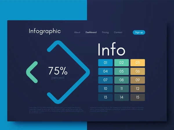 Vektorgrafik Infografik Vorlage Für Die Erstellung Mobiler Anwendungen Workflow Layout — Stockvektor