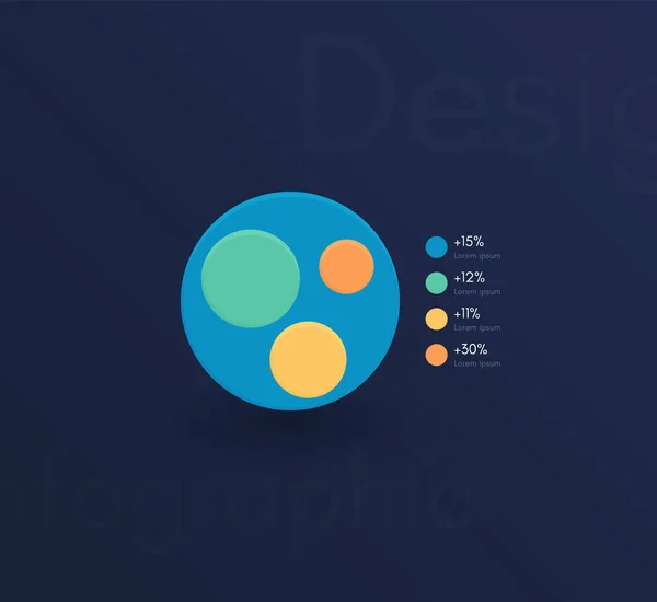 Infographie Vectorielle Graphique Modèle Pour Création Applications Web Mise Page — Image vectorielle