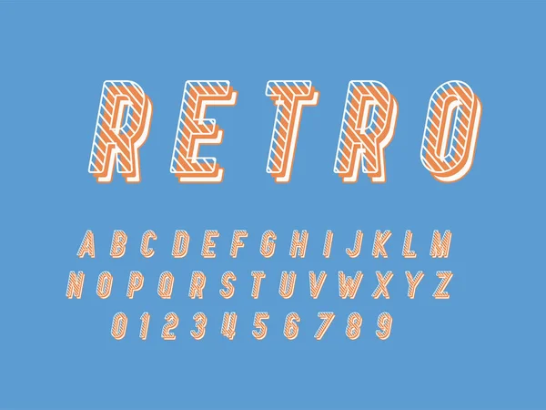 Snygg Trendig Logotype Retro Bar Färgglada Font Vintage Stil Ljusa — Stock vektor