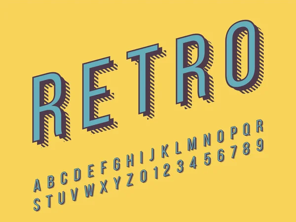 Elegante Logotipo Alla Moda Retro Bar Caratteri Colorati Lettere Alfabeto — Vettoriale Stock