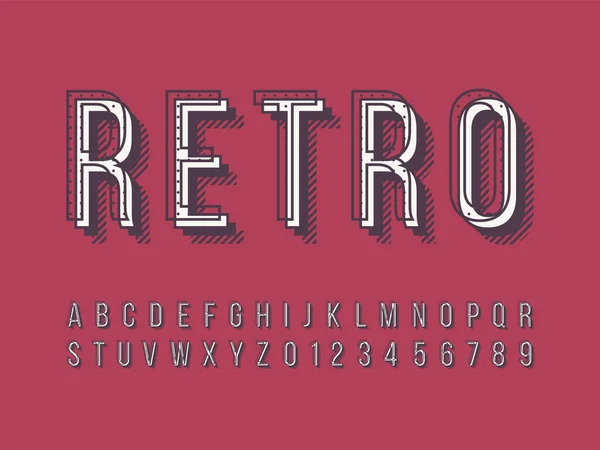 Snygg Trendig Logotype Retro Bar Färgglada Font Vintage Stil Ljusa — Stock vektor