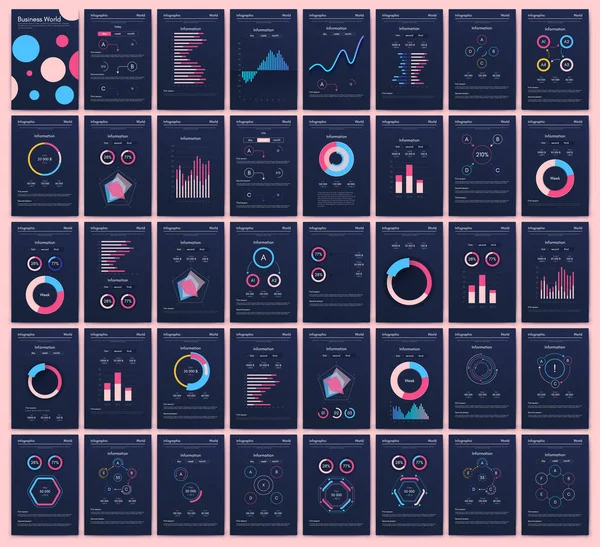 Elementos Vetoriais Infográficos Modernos Para Brochuras Negócios Uso Site Brochura — Vetor de Stock