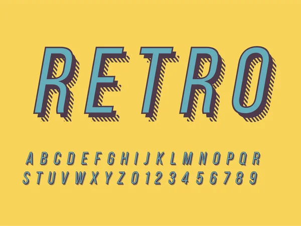 Elegante Logotipo Alla Moda Retro Bar Caratteri Colorati Lettere Alfabeto — Vettoriale Stock