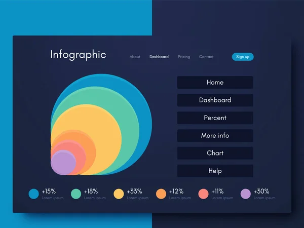 Vektorgrafik Infografik Vorlage Für Die Erstellung Mobiler Anwendungen Workflow Layout — Stockvektor