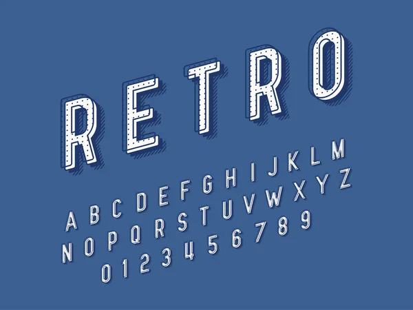 Logotype Tendance Élégant Retro Bar Police Colorée Alphabet Lumineux Style — Image vectorielle