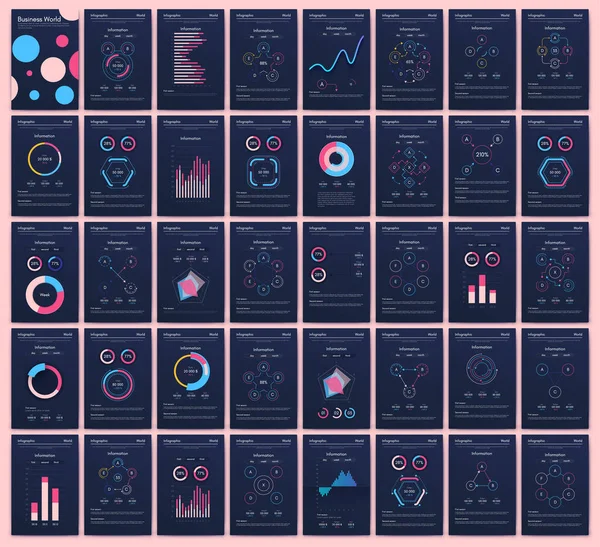 Elementos Vectoriales Infografía Moderna Para Folletos Negocios Uso Sitio Web — Vector de stock