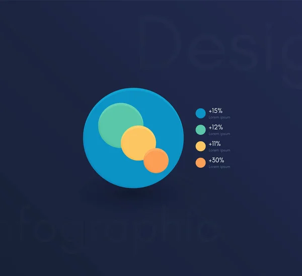 Infographie Vectorielle Graphique Modèle Pour Création Applications Web Mise Page — Image vectorielle