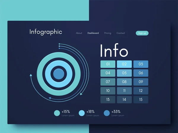 Infographie Vectorielle Graphique Modèle Pour Création Applications Mobiles Mise Page — Image vectorielle