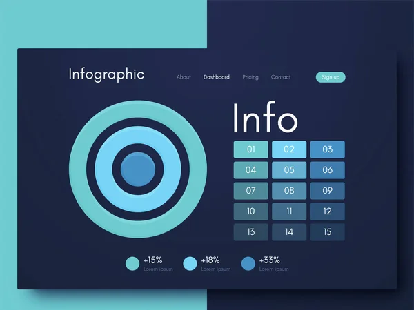 Infographie Vectorielle Graphique Modèle Pour Création Applications Mobiles Mise Page — Image vectorielle