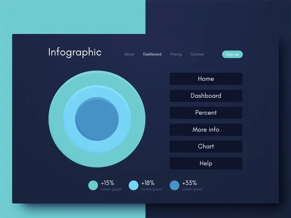 Infographie Vectorielle Graphique Modèle Pour Création Applications Mobiles Mise Page — Image vectorielle