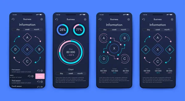 Nowoczesne Elementy Wektorowe Infografiki Dla Broszur Biznesowych Korzystanie Strony Internetowej — Wektor stockowy