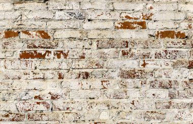 Kireç ile kaplı bir tuğla duvar arka plan